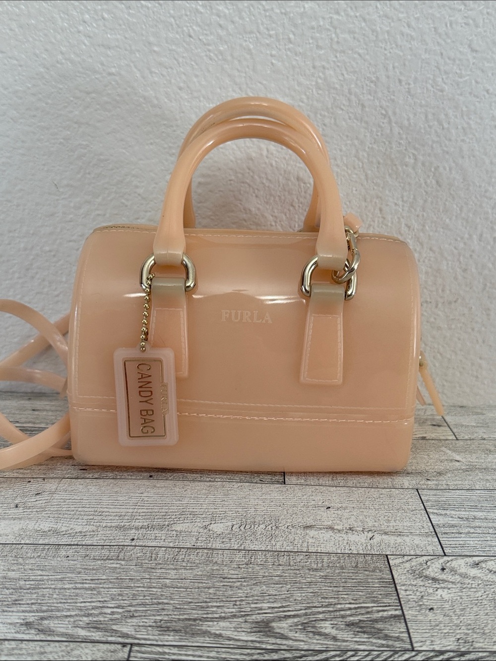 Furla Mini Candy Bag in Blush Pink - Picture 2 of 11